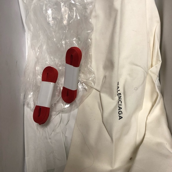 Balenciaga Perforated Leather Blood Orange Sneaker - Picture 8 of 8